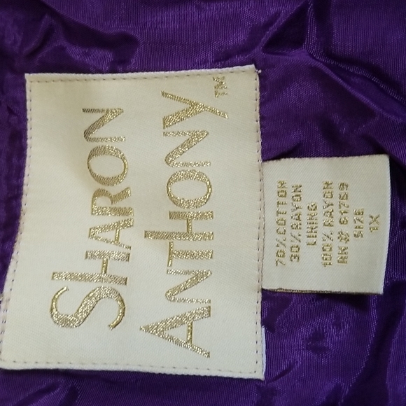 Sharon Anthony women's jacket multicolor wearable art deco size 1X - Picture 15 of 15